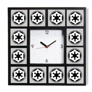 Star Wars Imperial Crest around the Clock with 12 surrounding images